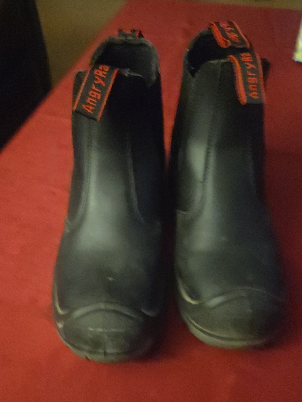 Black Slip-On Steel Toe Waterproof Work Shoes with Pull tabs
